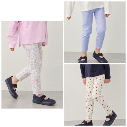 日本童裝 aF#a325 印花打底褲 90-140cm 女童款 夏季 PANTS