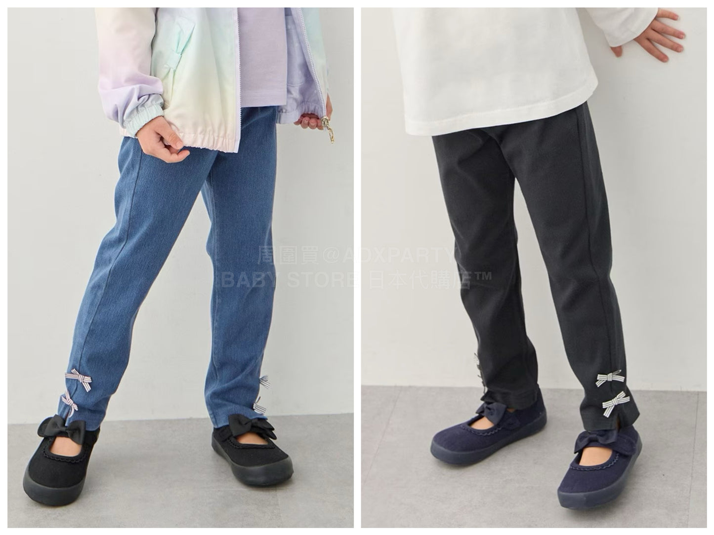 日本童裝 aF#a325 彈性牛仔長褲 90-150cm 女童款 夏季 PANTS