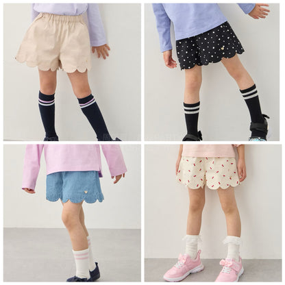 日本童裝 aF#a325 波浪邊短褲 100-150cm 女童款 夏季 PANTS