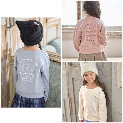 日本童裝 aF#a325  動物背部印花上衣 110-160cm 女童款 秋季 TOPS