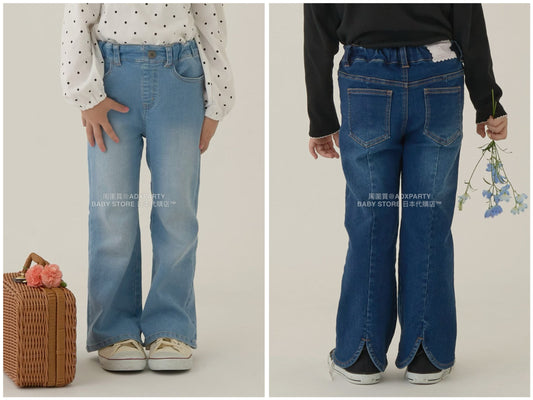 日本童裝 Ly# mine 後開衩喇叭褲 100-150cm 女童款 秋季 PANTS