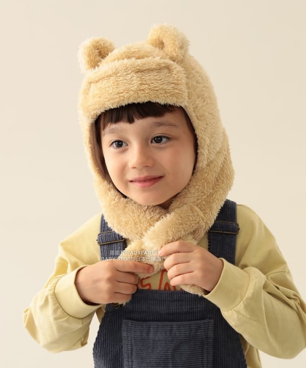 日本直送 BEAMS mini 熊耳護耳保暖帽 100-120cm 帽系列