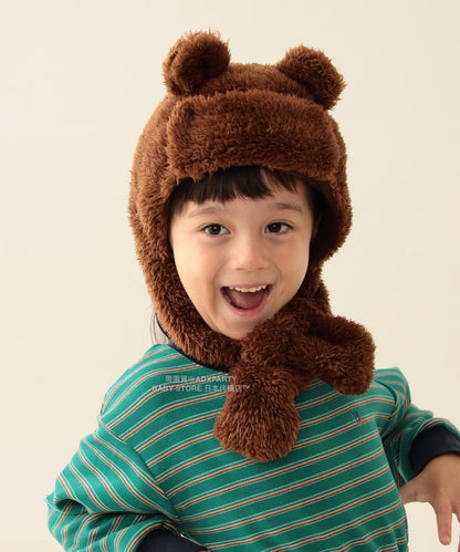 日本直送 BEAMS mini 熊耳護耳保暖帽 100-120cm 帽系列