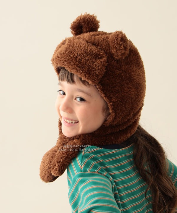 日本直送 BEAMS mini 熊耳護耳保暖帽 100-120cm 帽系列