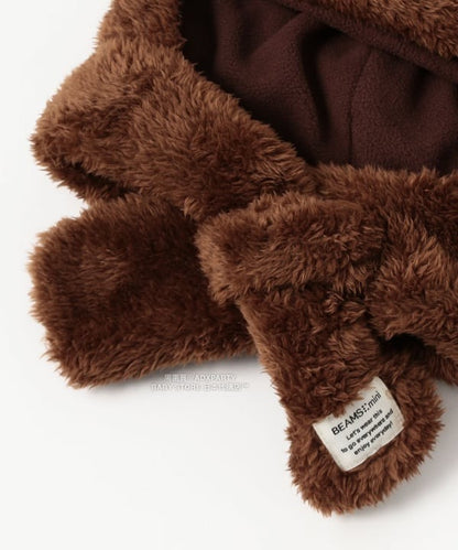 日本直送 BEAMS mini 熊耳護耳保暖帽 100-120cm 帽系列