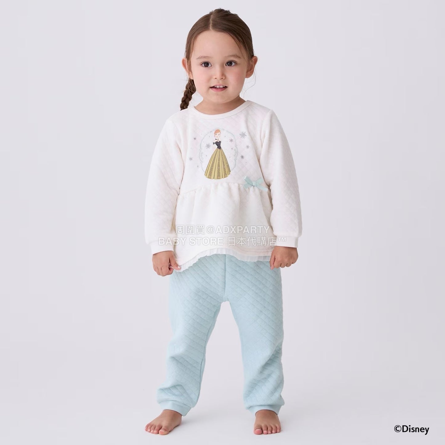 日本童裝 pe#main x Disney 睡衣 80-130cm 女童款 秋季 睡衣系列