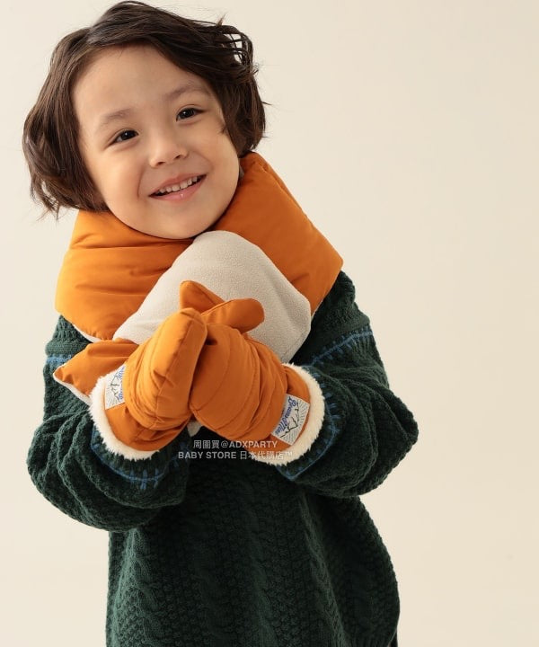 日本直送 BEAMS mini 夾棉抓毛頸巾 頸巾系列