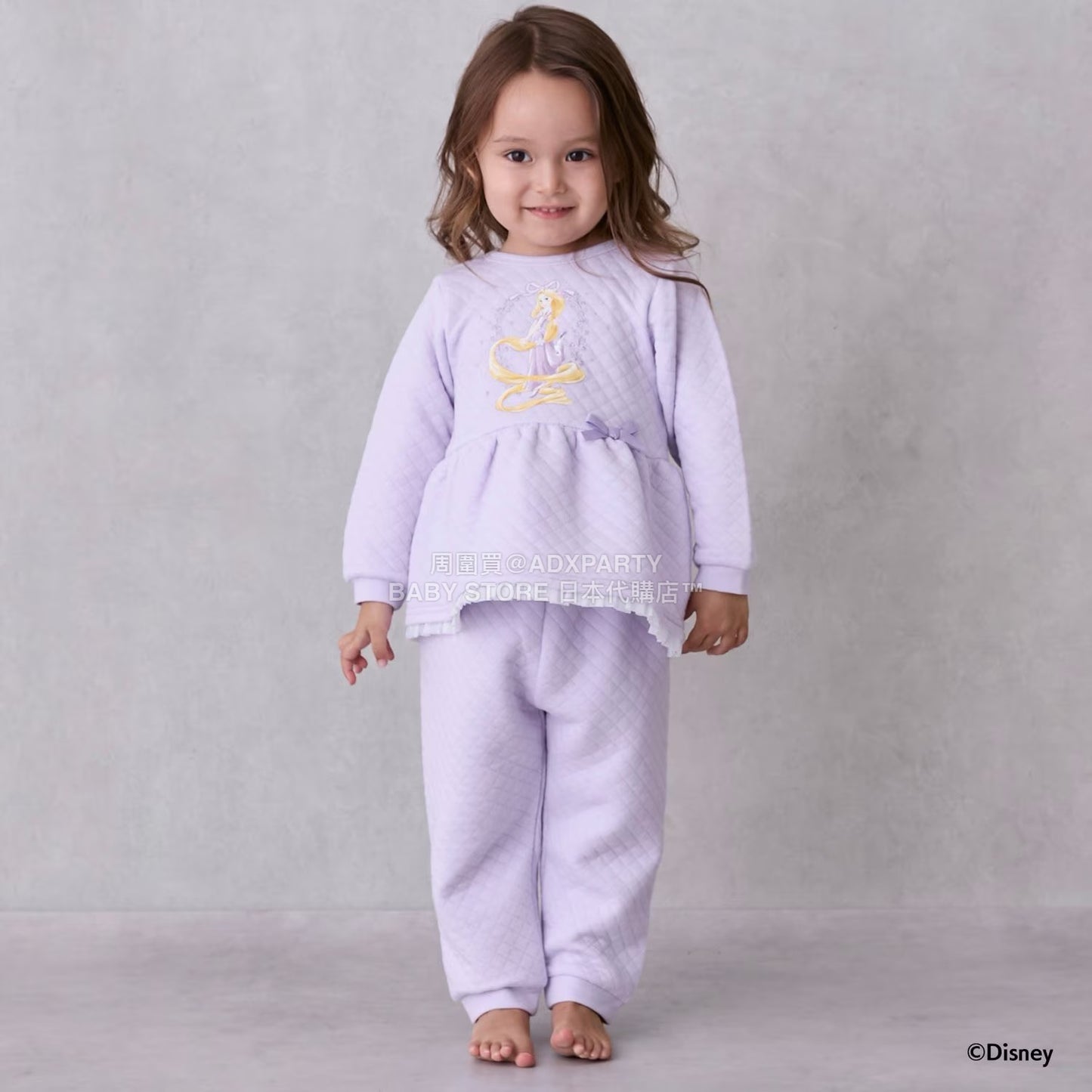 日本童裝 pe#main x Disney 睡衣 80-130cm 女童款 秋季 睡衣系列