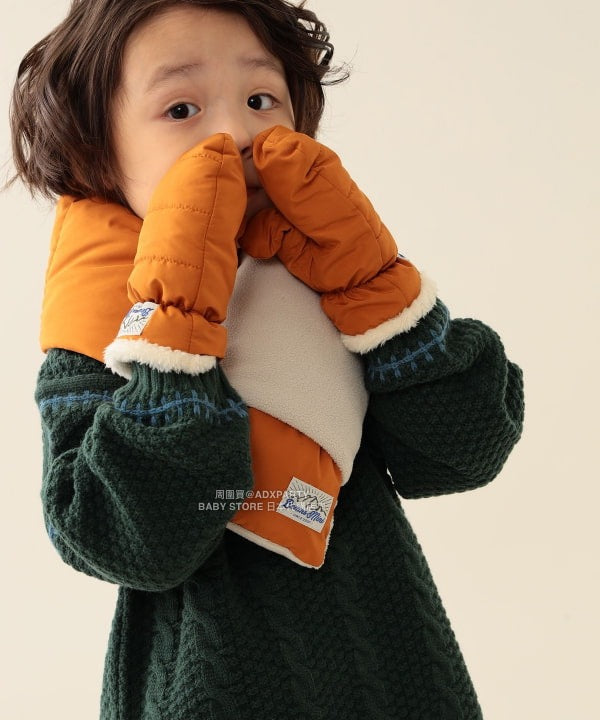 日本直送 BEAMS mini 夾棉抓毛頸巾 頸巾系列