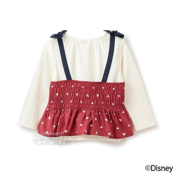 日本童裝 pe#main x Disney 假兩件上衣 80-130cm 女童款 秋季 TOPS