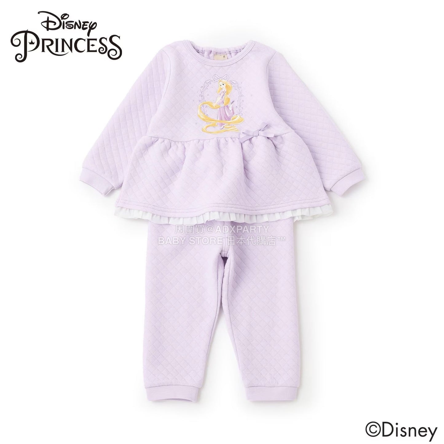 日本童裝 pe#main x Disney 睡衣 80-130cm 女童款 秋季 睡衣系列