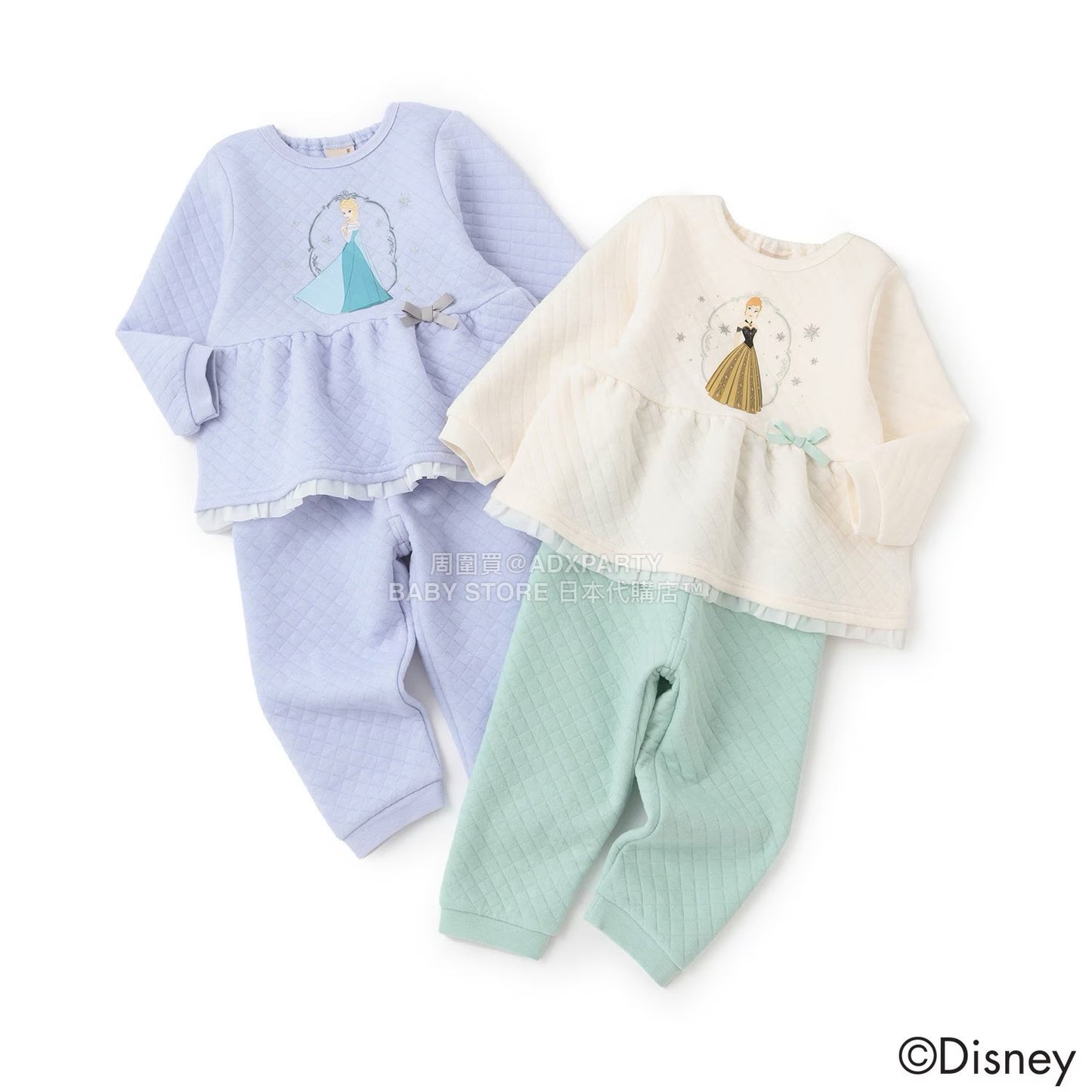 日本童裝 pe#main x Disney 睡衣 80-130cm 女童款 秋季 睡衣系列