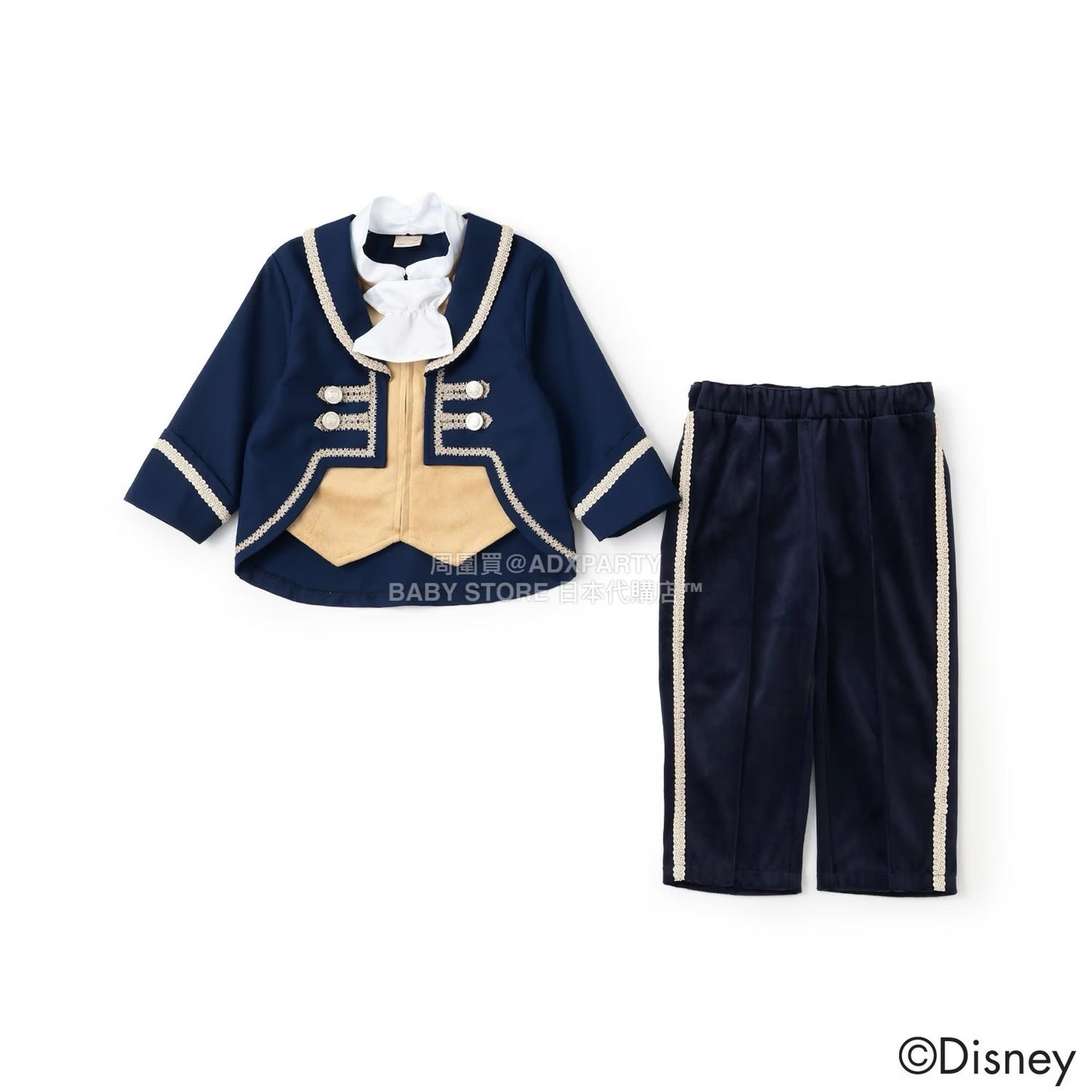 日本童裝 pe#main x Disney 王子兩件套裝 80-130cm 男童款 秋季 TOPS
