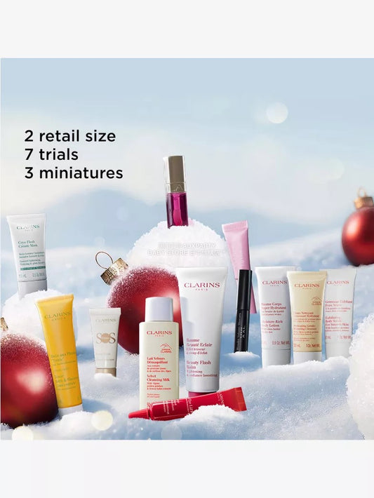 英美直送 CLARINS Women’s 12 Day Beauty Worth £167聖誕倒數日曆 大人款 聖誕快樂特輯 聖誕倒數日曆 滿$900可加$25免運 Christmas Advent Calendars 2025