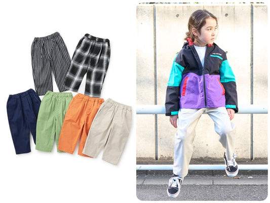 Japanese children's clothing mini#ML casual trousers 90-140cm boys' spring and summer PANTS 