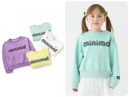 Japanese children's clothing mini#ML waterproof series quick-drying series embroidered sweatshirt 100-140cm girls' spring and summer PANTS 
