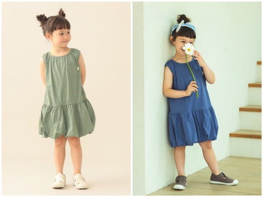 日本童裝 BE#AMS mini 泡泡背心連身裙 90-140cm 女童款 夏季 DRESSES