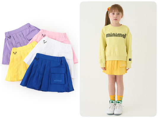 Japanese children's clothing mini#ML mountain style pleated skirt 100-140cm girls spring and summer SKIRTS 
