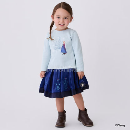 日本童裝 pe#main x Disney 公主刺繡圖案上衣 80-130cm 女童款 秋季 TOPS