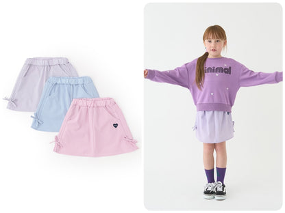 Japanese children's clothing mini#ML waterproof series bow skirt 100-140cm girls spring and summer SKIRTS 