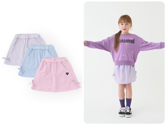 Japanese children's clothing mini#ML waterproof series bow skirt 100-140cm girls spring and summer SKIRTS 
