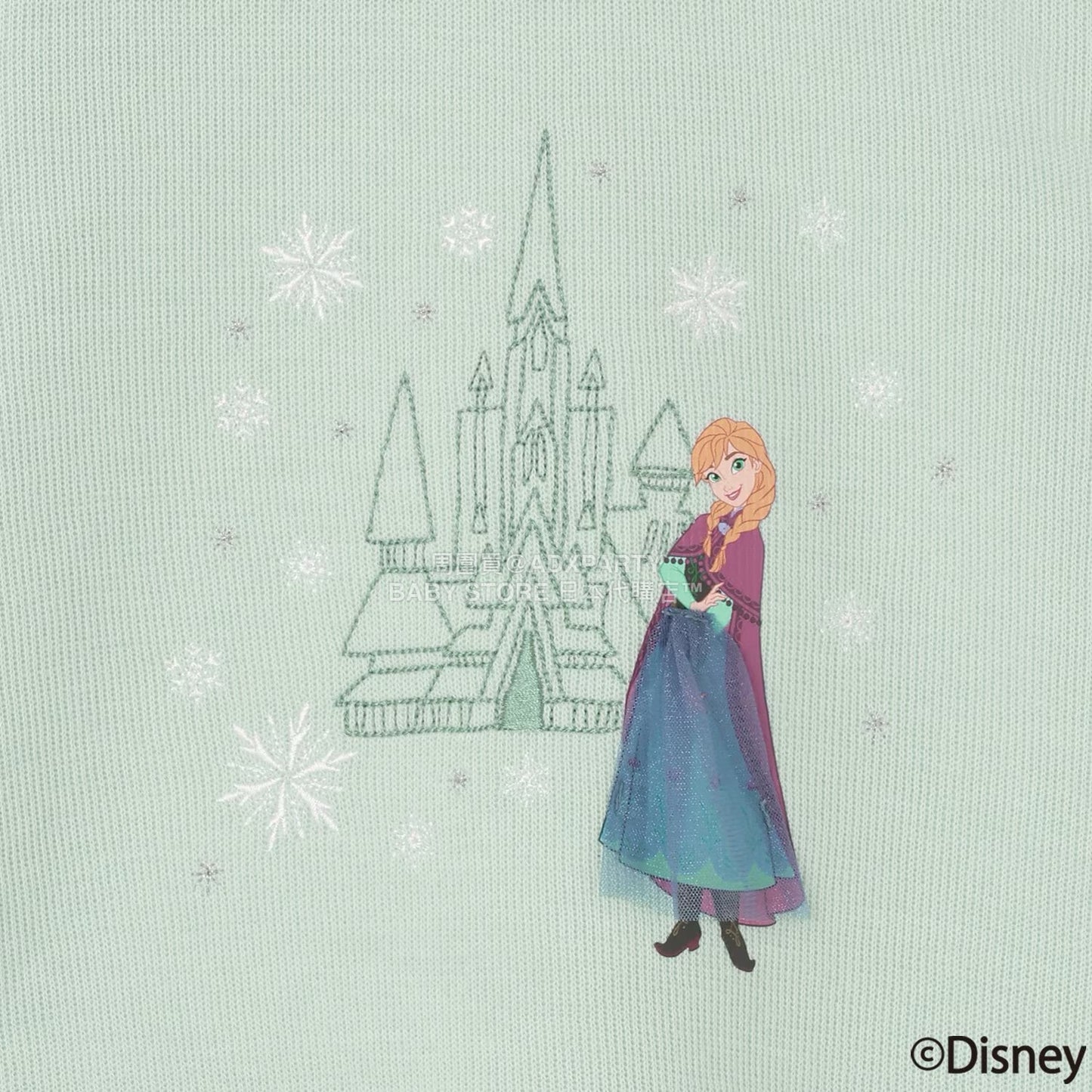 日本童裝 pe#main x Disney 公主刺繡圖案上衣 80-130cm 女童款 秋季 TOPS