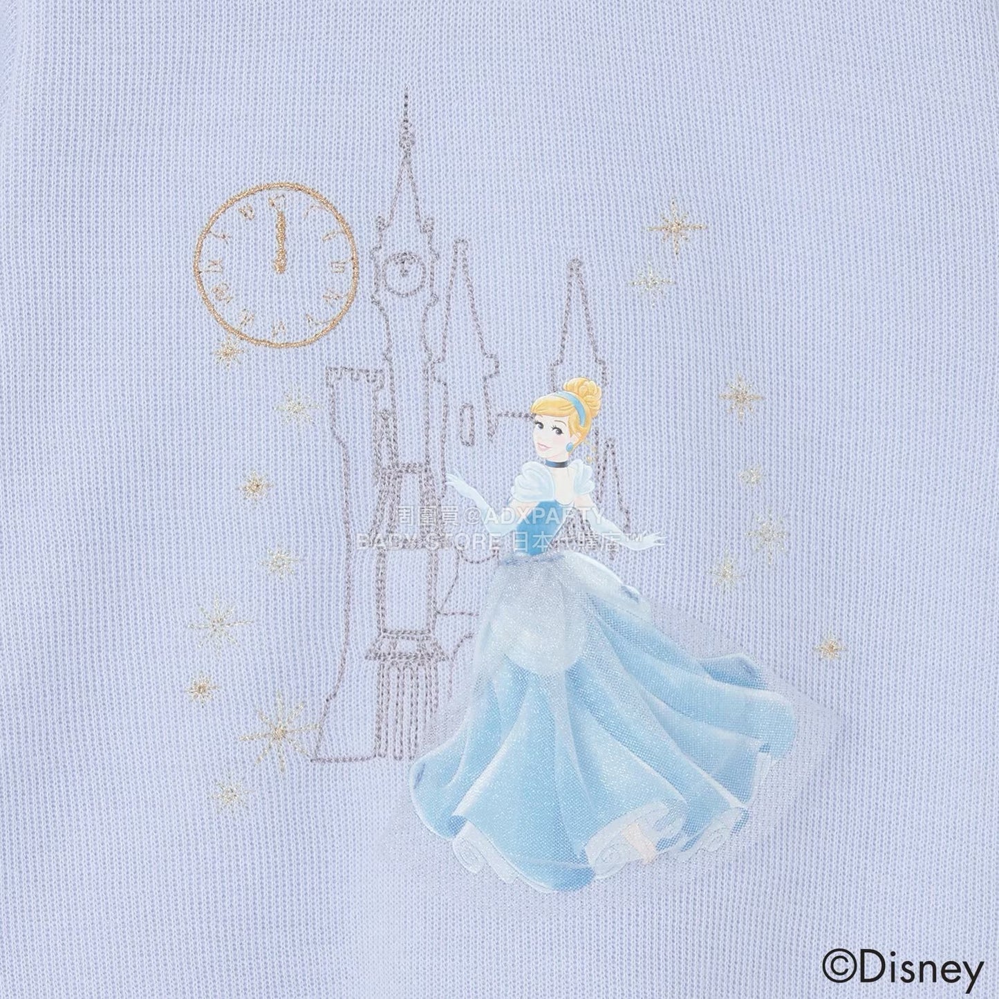 日本童裝 pe#main x Disney 公主刺繡圖案上衣 80-130cm 女童款 秋季 TOPS