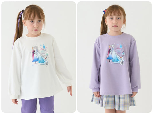 Japanese children's clothing mini #ML x Disney long-sleeved top 100-140cm girls spring and summer TOPS 