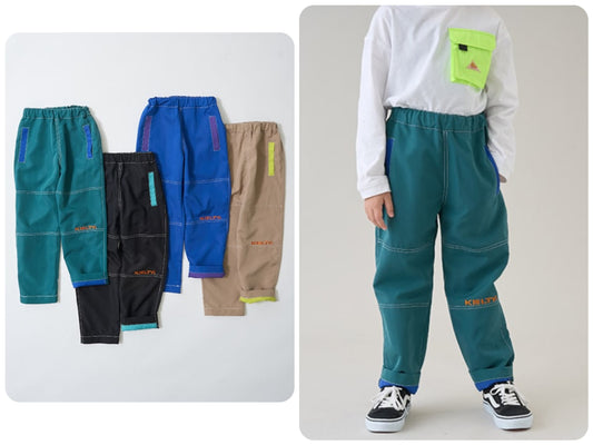 Japanese children's clothing mini#ML x KELTY colorblock work pants 100-140cm boys/girls spring and summer PANTS 
