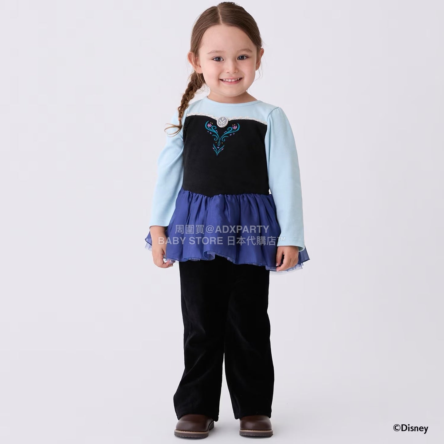 日本童裝 pe#main x Disney 公主上衣 80-130cm 女童款 秋季 TOPS