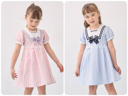 Japanese children's clothing aF#a325 preppy style dress 110-160cm girls summer dresses for interviews/banquets/performances 
