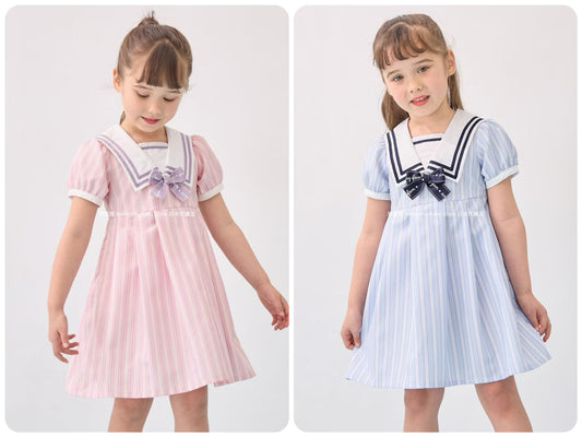Japanese children's clothing aF#a325 preppy style dress 110-160cm girls summer dresses for interviews/banquets/performances 