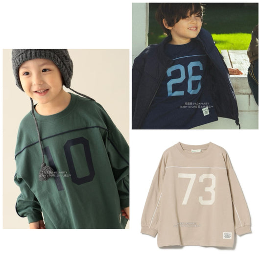 Japanese Kids' BEAMS mini JR Sobu Line, Yamanote Line, and Chuo Line Train Tops 90-150cm Boys' Summer TOPS Railway Series 