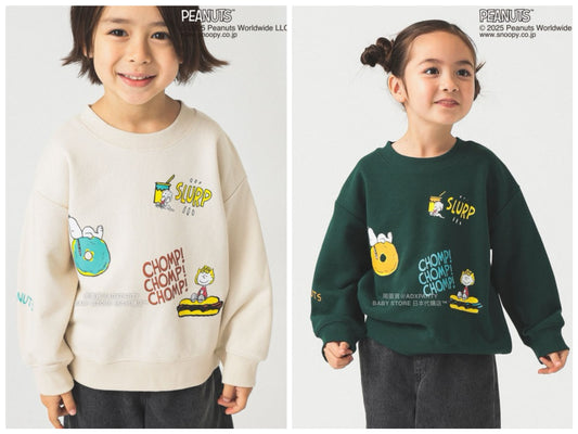 日本童裝 B:MING by BEAMS Peanuts 全花紋印花衛衣 90-140cm 男童款/女童款 秋冬季 TOPS