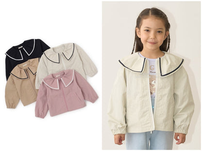 日本童裝 Ly# mine 荷葉領外套 100-150cm 女童款 秋季 OUTERWEAR