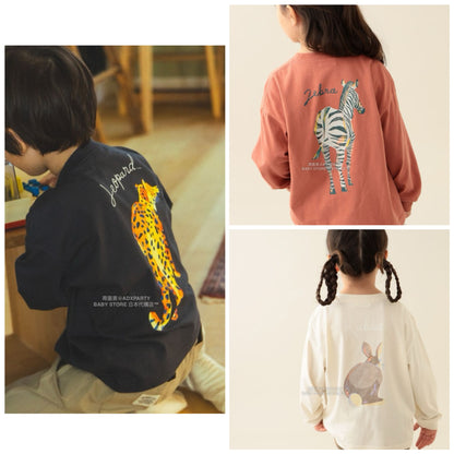 日本童裝 BEAMS mini 動物patpat印花長袖T恤 90-140cm 男童款/女童款 秋冬季 TOPS