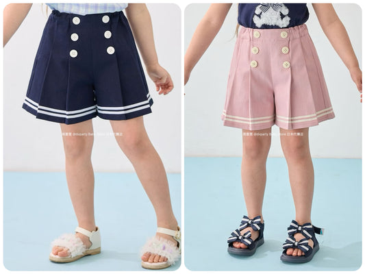 Japanese children's clothing aF#a325 Sailor style shorts 110-160cm Girls summer PANTS 