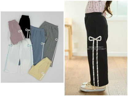日本童裝 Ly# mine 蝴蝶結闊腿褲 100-150cm 女童款 秋季 PANTS