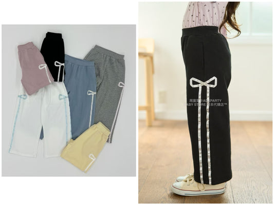 日本童裝 Ly# mine 蝴蝶結闊腿褲 100-150cm 女童款 秋季 PANTS