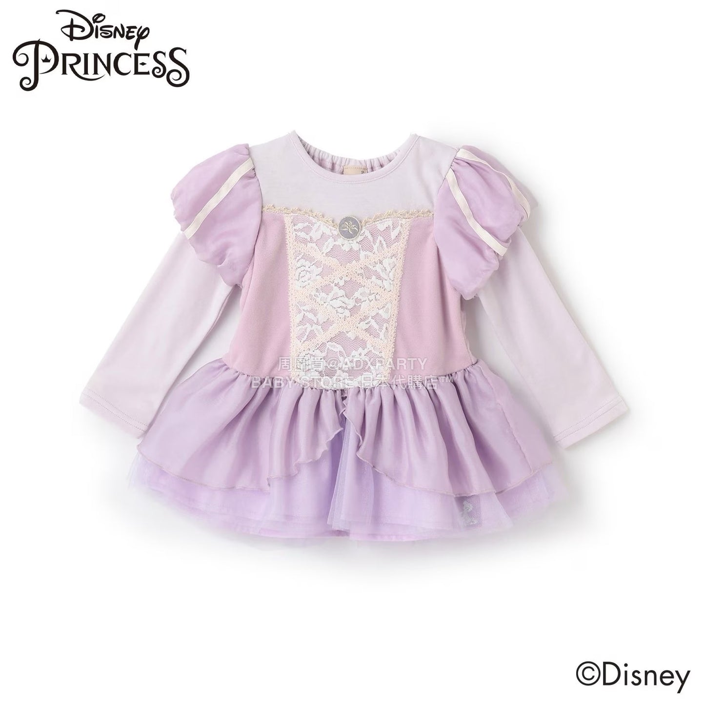 日本童裝 pe#main x Disney 公主上衣 80-130cm 女童款 秋季 TOPS