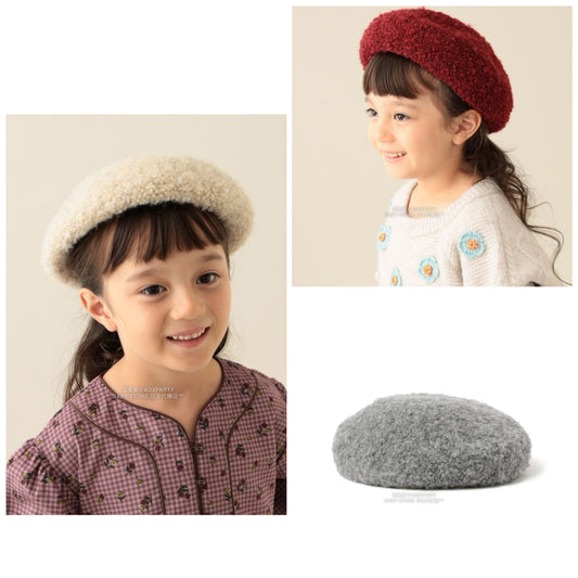 日本直送 BEAMS mini 毛毛貝雷帽 55cm 帽系列