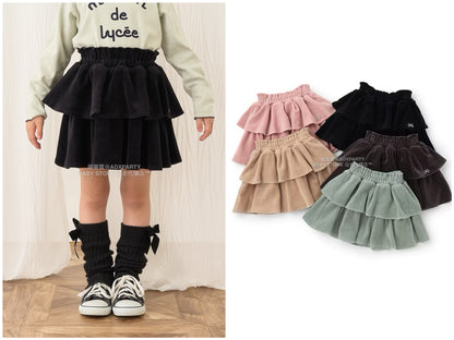 日本童裝 Ly# mine 天鵝絨蛋糕裙 100-150cm 女童款 秋季 SKIRTS