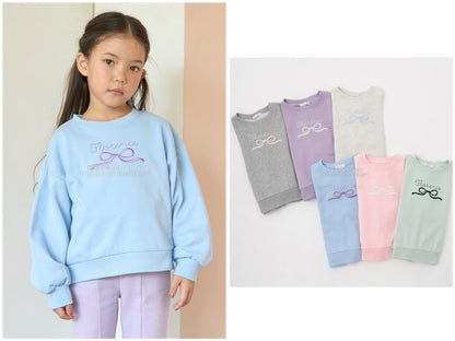 日本童裝 Ly# mine 蝴蝶結刺繡衛衣 100-150cm 女童款 秋季 TOPS