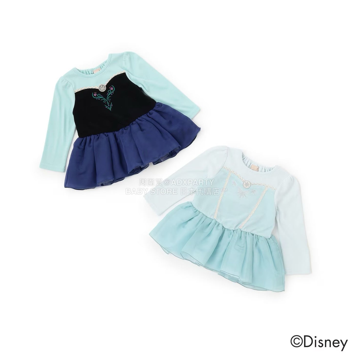 日本童裝 pe#main x Disney 公主上衣 80-130cm 女童款 秋季 TOPS