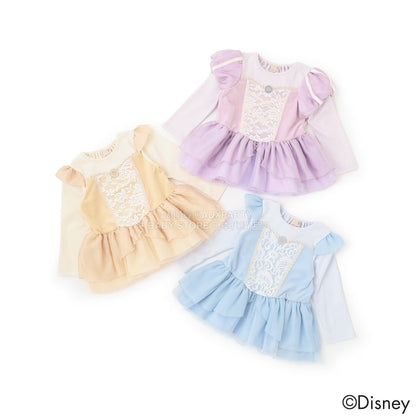 日本童裝 pe#main x Disney 公主上衣 80-130cm 女童款 秋季 TOPS