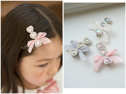 日本直送 Lycee mine 絲帶閃亮髮夾 手飾/髮飾系列