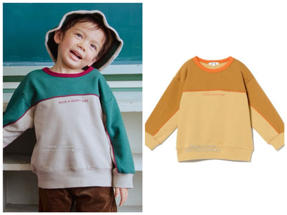 日本童裝  B:MING by BEAMS 拼色衛衣 100-140cm 男童款 秋冬季 TOPS