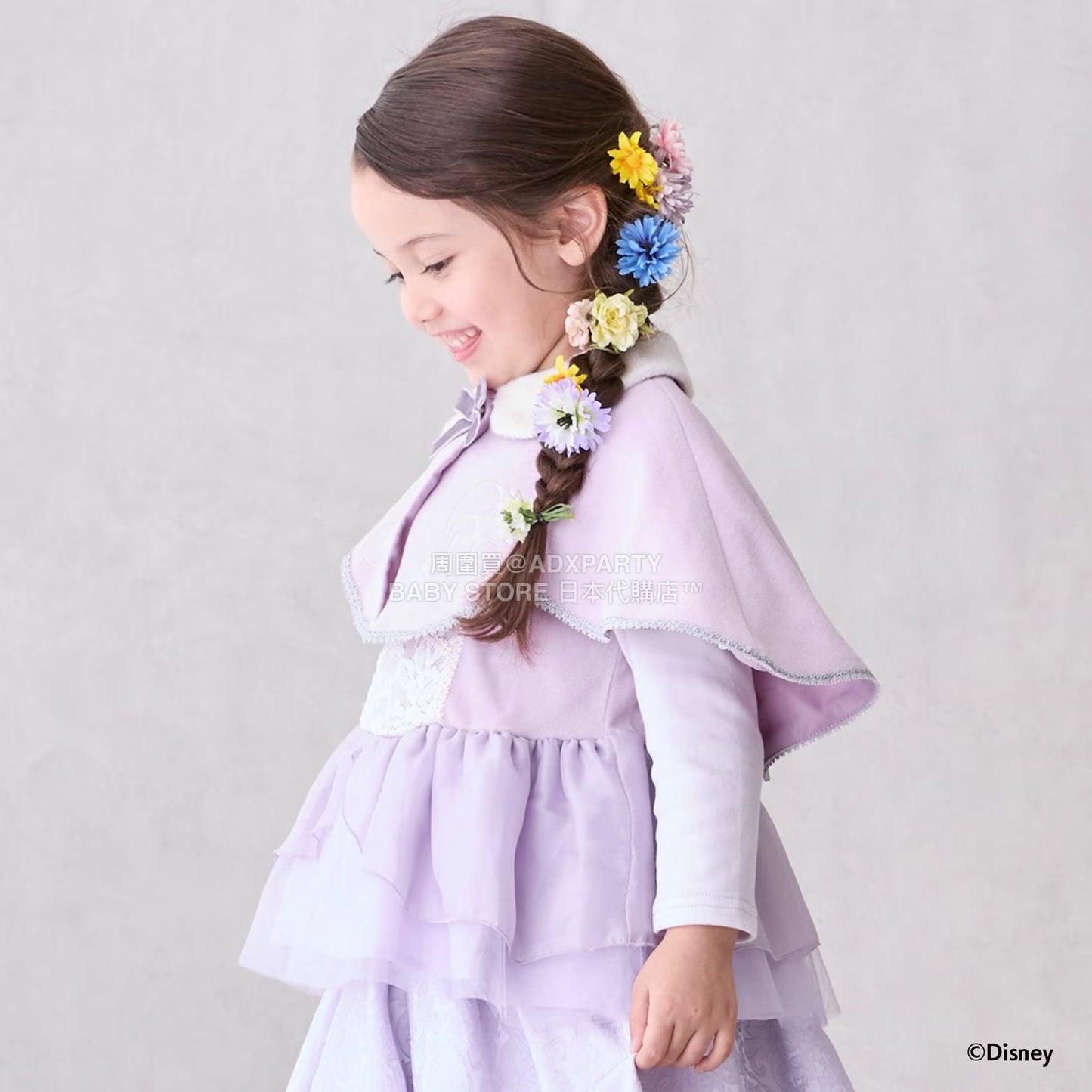 日本童裝 pe#main x Disney 公主小披肩 80-130cm 女童款 秋季 OUTERWEAR