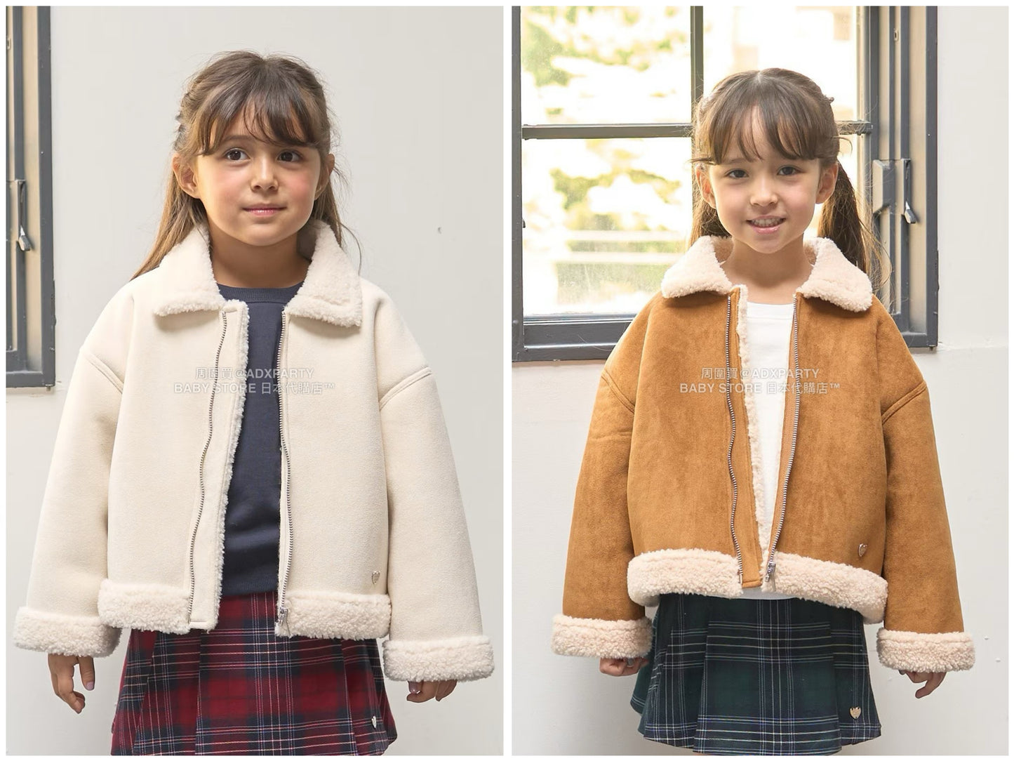 日本童裝 Ly# mine 仿羊毛大褸 100-150cm 女童款 冬季 (適合香港平均溫度、寒冷天氣雪）OUTERWEAR 