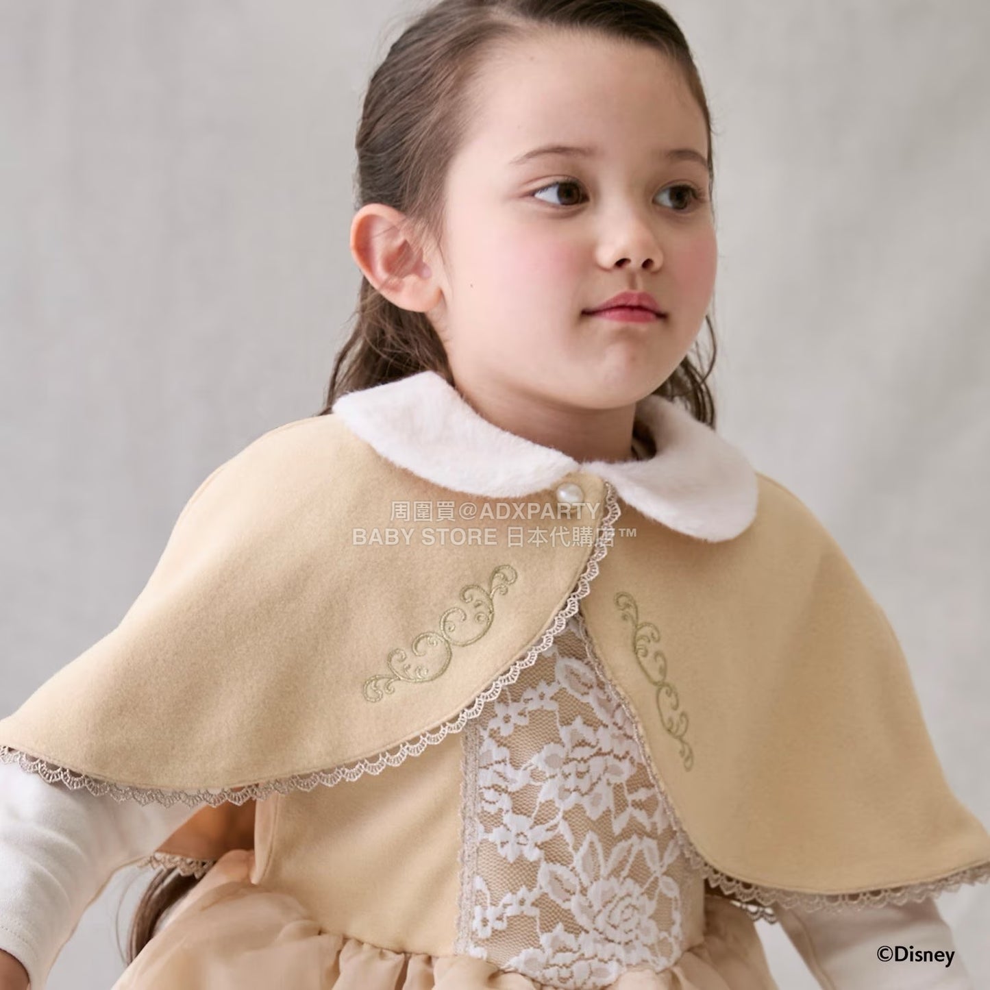 日本童裝 pe#main x Disney 公主小披肩 80-130cm 女童款 秋季 OUTERWEAR